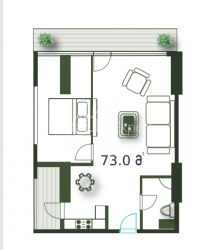Բնակարան 3-комн 73 m² - Շերիֆ Խիմշիաշվիլի, Batumi