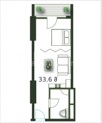 Բնակարան 1-комн 33.6 m² - Շերիֆ Խիմշիաշվիլի, Batumi