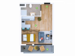 Բնակարան 1-комн 33.8 m² - Շերիֆ Խիմշիաշվիլի, Batumi