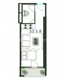 Բնակարան 1-комн 33.5 m² - Շերիֆ Խիմշիաշվիլի, Batumi