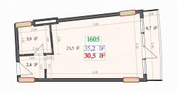 Բնակարան 1-комн 35.2 m² - Լեխ և Մարիա Կաչինսկիներ, Batumi