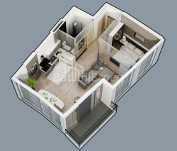 Բնակարան 1-комн 55.8 m² - Լեխ և Մարիա Կաչինսկիներ, Batumi