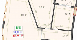 Օբյեկտը կառուցման ընթացքում է 2-комн 74.8 m² - Լեխ և Մարիա Կաչինսկիներ, Batumi