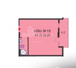 Բնակարան 2-комн 41 m² - Յուրիևսկայա, Batumi