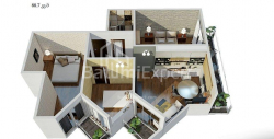 Բնակարան 3-комн 69 m² - Յուրիևսկայա, Batumi