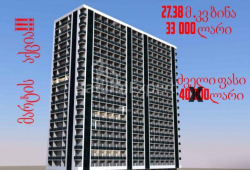 Բնակարան 1-комн 27 m² - Դավիթ Աղմաշենեբլի, Batumi