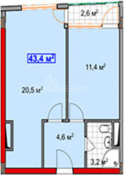Բնակարան 2-комн 43.4 m² - օդանավակայանի մայրուղի, Batumi