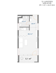 Բնակարան 1-комн 34.2 m² - Խայդարա Աբաշիձե, Batumi